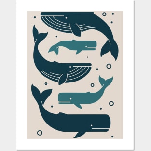 Many Whales Posters and Art